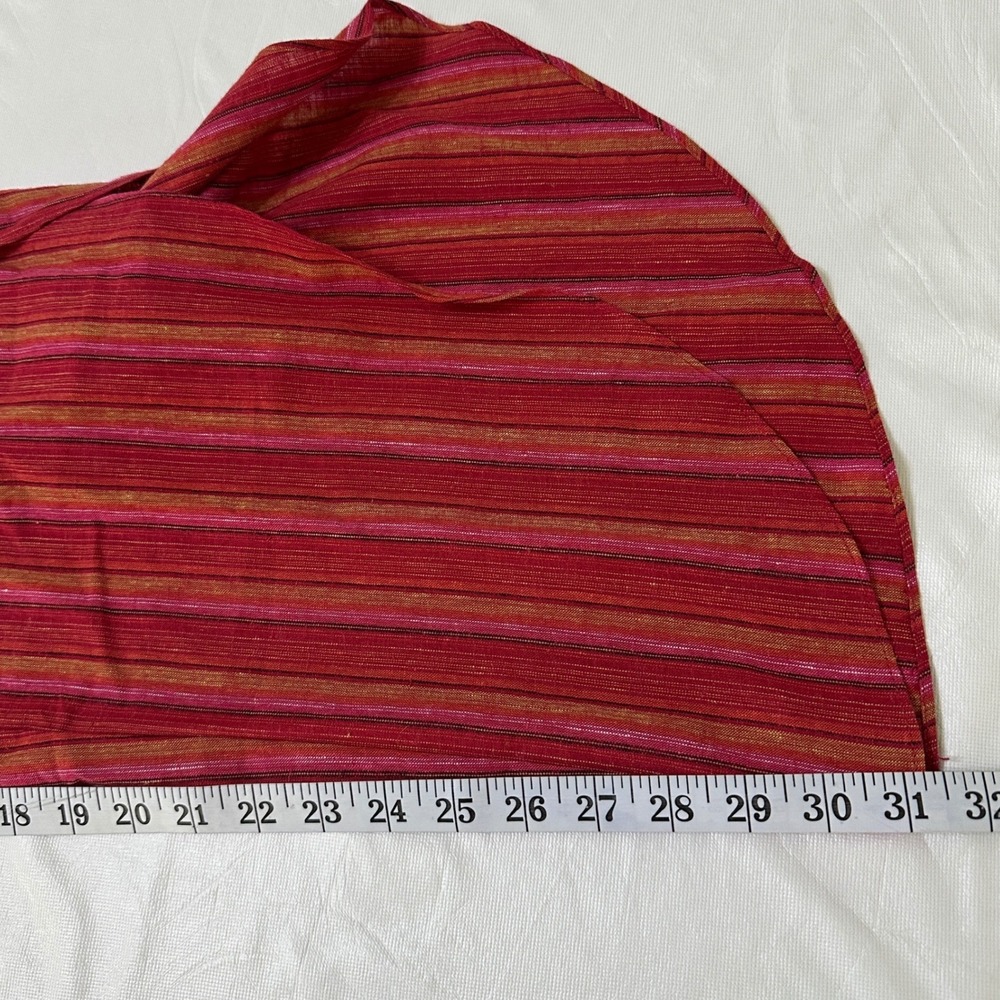 Drew Anthropologie Strapless Jumpsuit Womens M Red Striped Linen Blend Tulip Leg - Picture 6 of 11